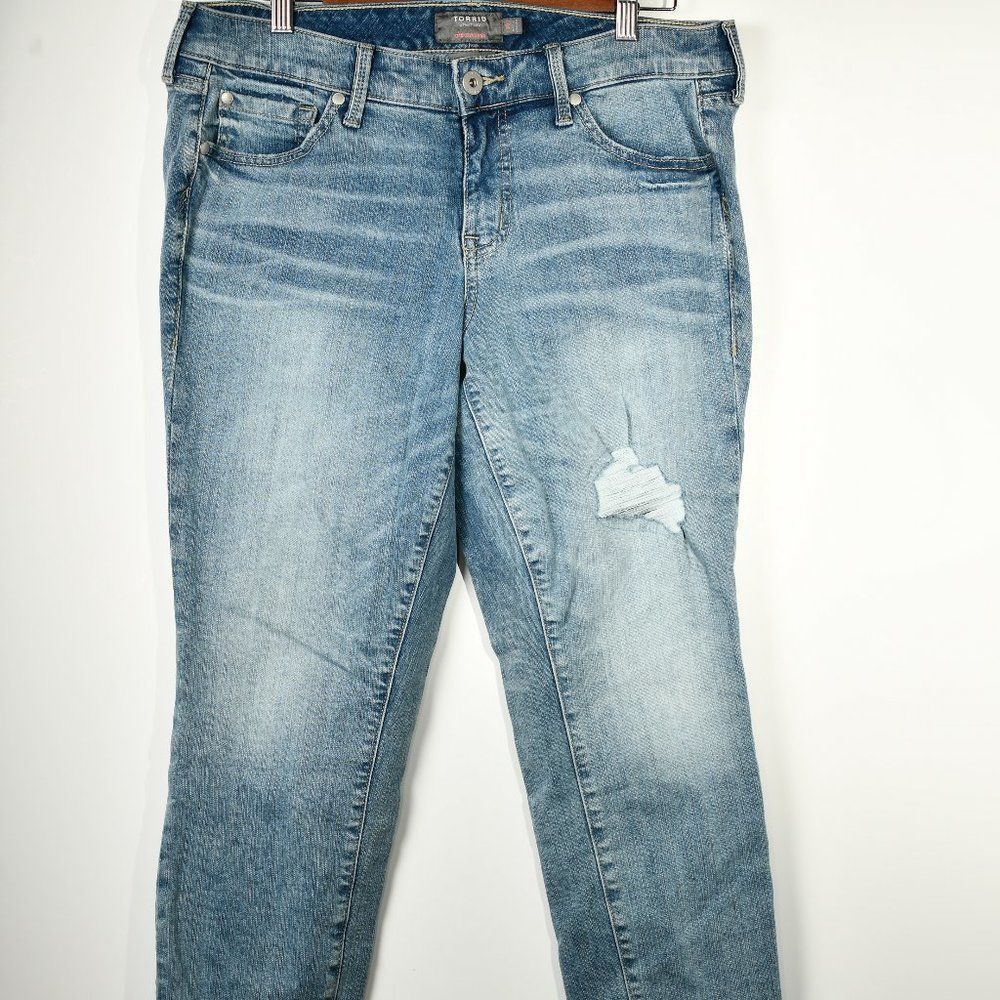 Vintage Stretch Torrid Crop Boyfriend Jeans Size 10